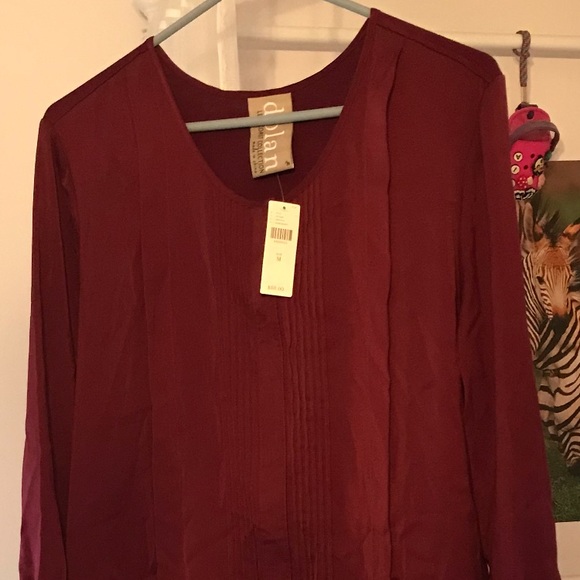 NWT Anthropologie Woven Tuxedo Shirt Size M - Picture 5 of 6